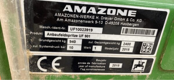 Pulvérisateur Amazone UF 901