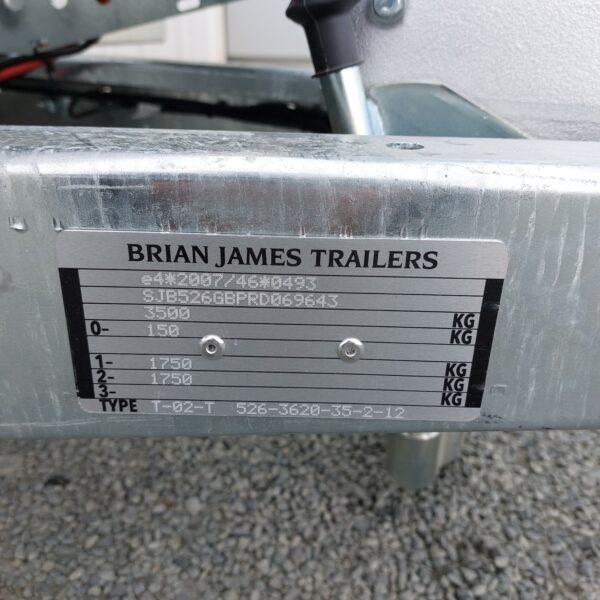 BRIAN JAMES TRAILERS TIPPER – 3,6 m × 2 m – PTAC 3 500 kg 