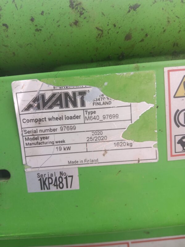 VALET DE FERME COMPACT AVANT 640i