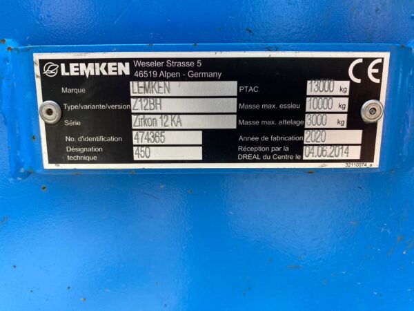 LEMKEN SOLITAIR 25/450 KUA + ZIRKON 12/450 KUA